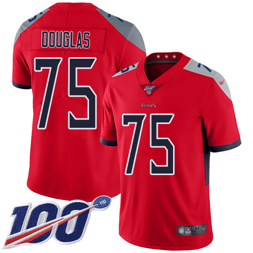 Tennessee Titans Limited Red Men Jamil Douglas Jersey NFL Football 75 100th Season Inverted Legend